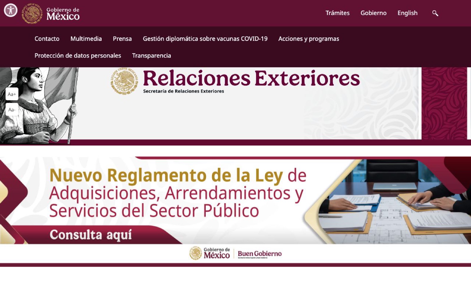 SRE墨西哥外交部官网