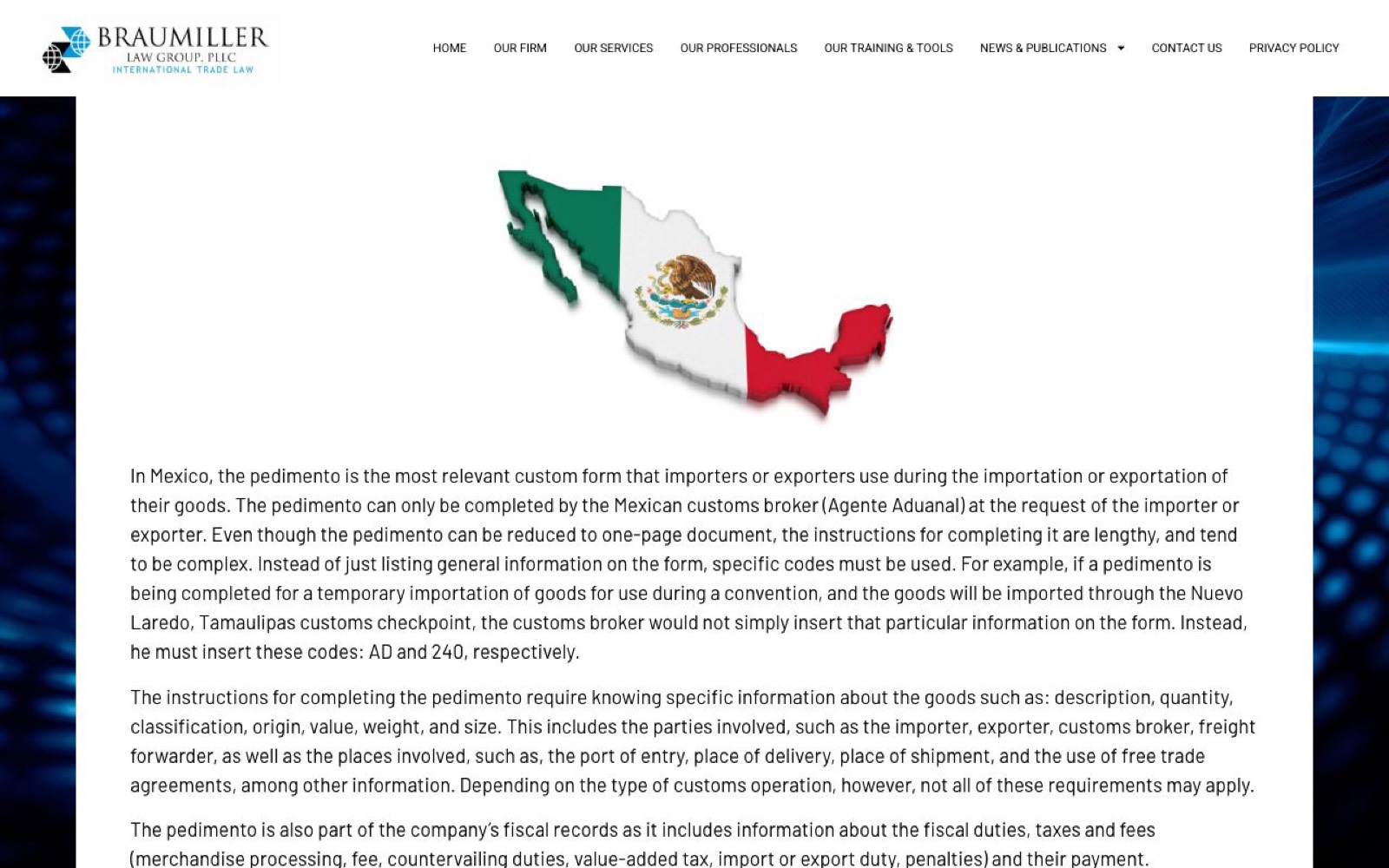 Braumiller Pedimento详解