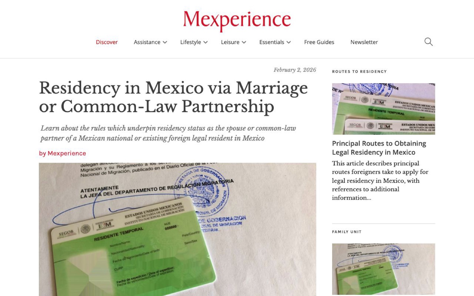 Mexperience婚姻居留指南