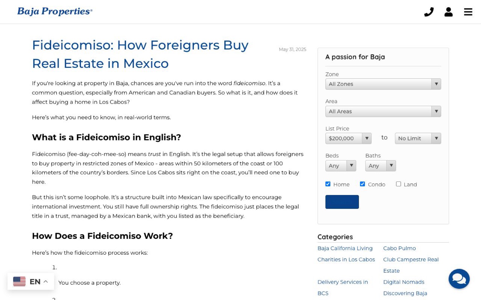 Baja Properties Fideicomiso详解