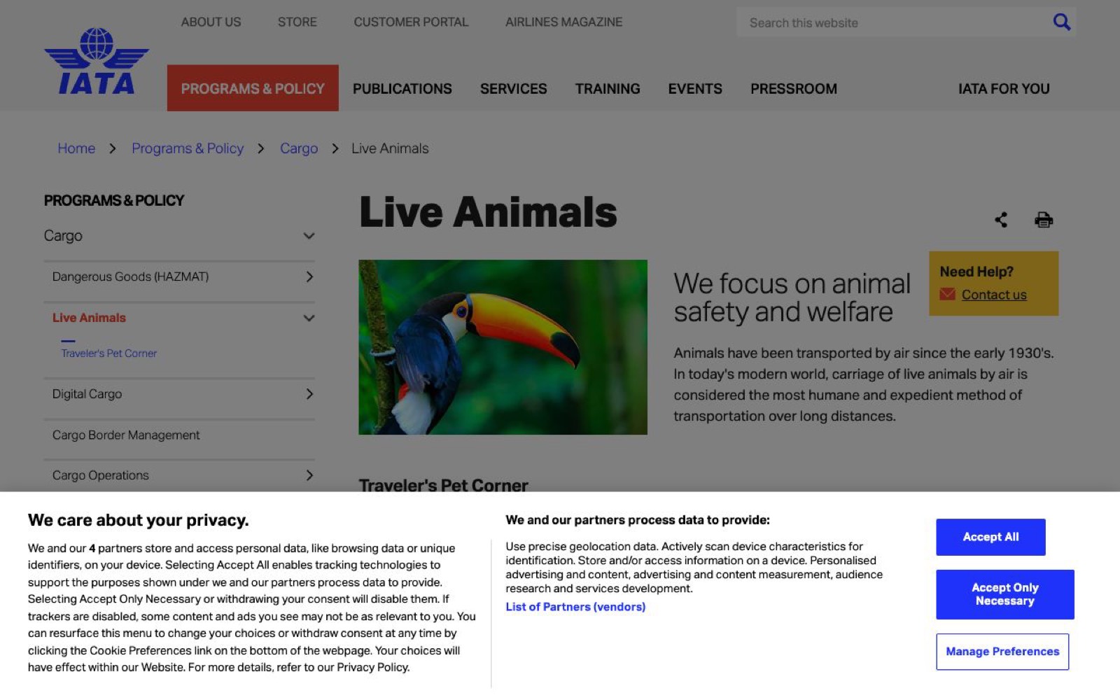 IATA活体动物运输