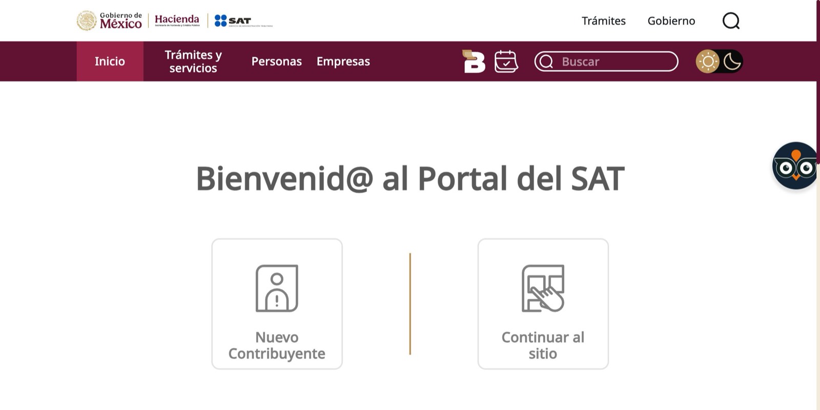 墨西哥税务局SAT官网首页