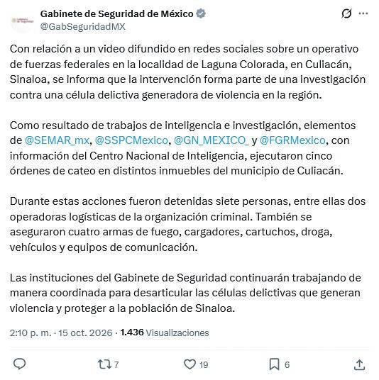 $!Denuncian presuntos abusos de Marina en operativo en Laguna Colorada, Culiacán