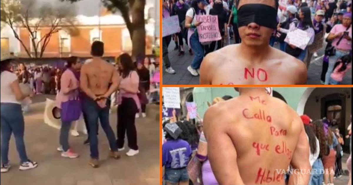 男子在哈利斯科州国际妇女节游行中被揭露为欠抚养费者