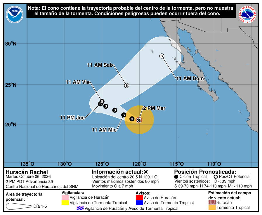 $!Huracán ‘Rachel’ apunta otra vez a territorio mexicano; se forma la Depresión Tropical 9 en el Golfo de México