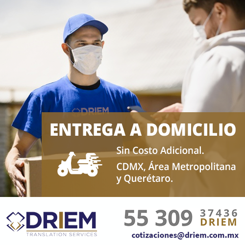 DRIEM® Traducciones Certificadas. Peritos Traductores autorizados por el Tribunal Superior de Justicia y CJF.